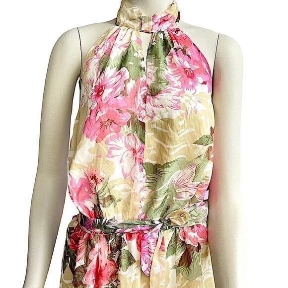 Walter Baker Jannet Sheet Floral Print Halter Top - Picture 7 of 15